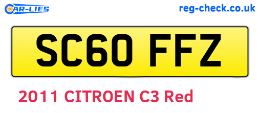 SC60FFZ are the vehicle registration plates.