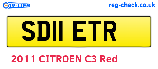 SD11ETR are the vehicle registration plates.