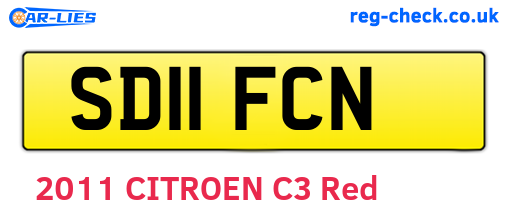 SD11FCN are the vehicle registration plates.