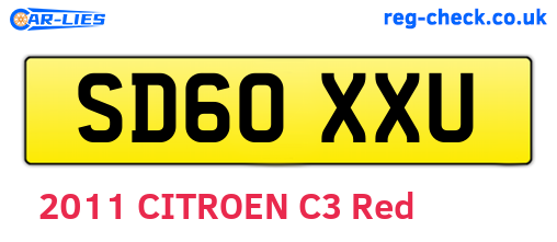 SD60XXU are the vehicle registration plates.