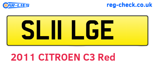 SL11LGE are the vehicle registration plates.