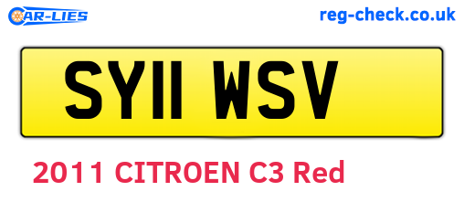 SY11WSV are the vehicle registration plates.