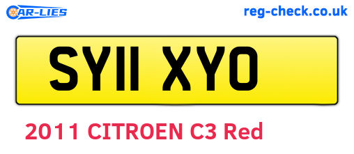 SY11XYO are the vehicle registration plates.