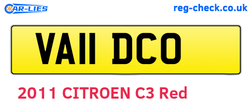 VA11DCO are the vehicle registration plates.