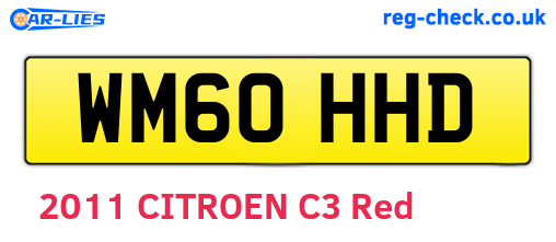 WM60HHD are the vehicle registration plates.