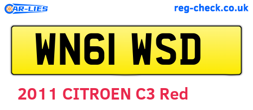 WN61WSD are the vehicle registration plates.