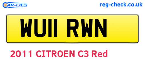 WU11RWN are the vehicle registration plates.