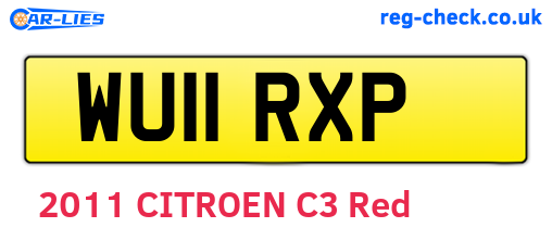 WU11RXP are the vehicle registration plates.