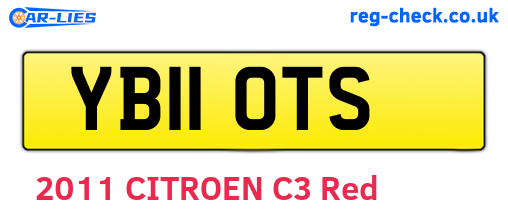YB11OTS are the vehicle registration plates.