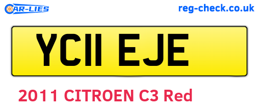 YC11EJE are the vehicle registration plates.