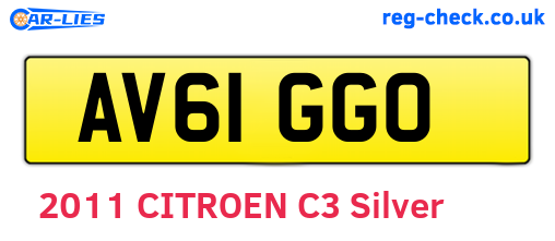 AV61GGO are the vehicle registration plates.