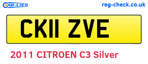 CK11ZVE are the vehicle registration plates.