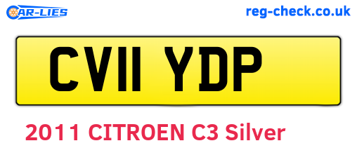 CV11YDP are the vehicle registration plates.