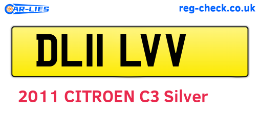 DL11LVV are the vehicle registration plates.