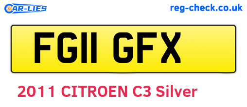 FG11GFX are the vehicle registration plates.