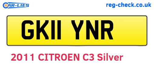 GK11YNR are the vehicle registration plates.