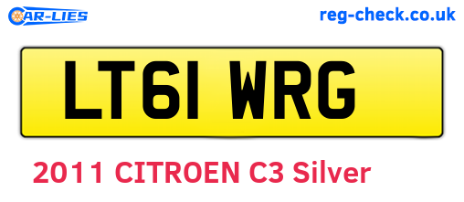 LT61WRG are the vehicle registration plates.