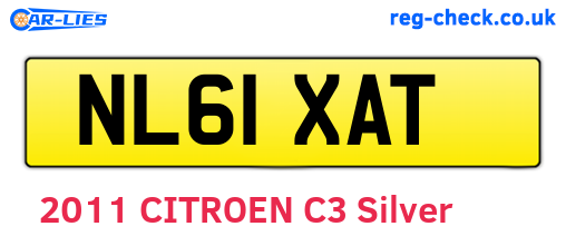 NL61XAT are the vehicle registration plates.