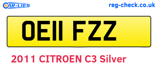OE11FZZ are the vehicle registration plates.