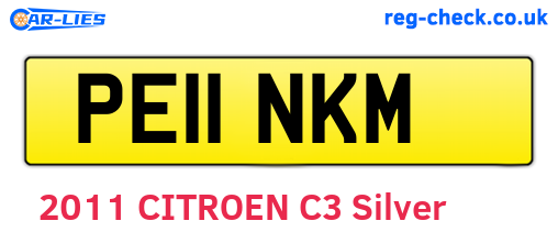 PE11NKM are the vehicle registration plates.