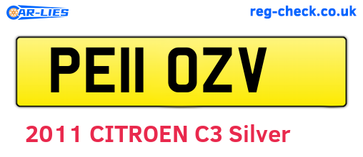 PE11OZV are the vehicle registration plates.
