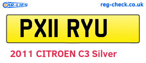 PX11RYU are the vehicle registration plates.