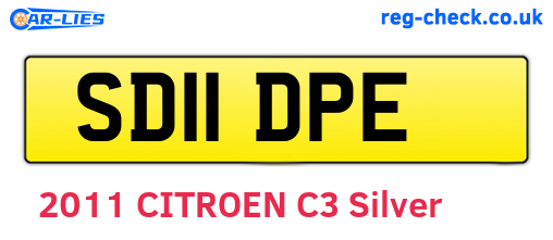 SD11DPE are the vehicle registration plates.