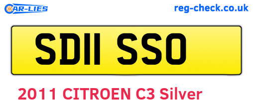 SD11SSO are the vehicle registration plates.