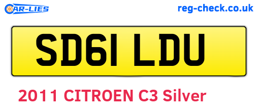 SD61LDU are the vehicle registration plates.