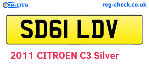 SD61LDV are the vehicle registration plates.