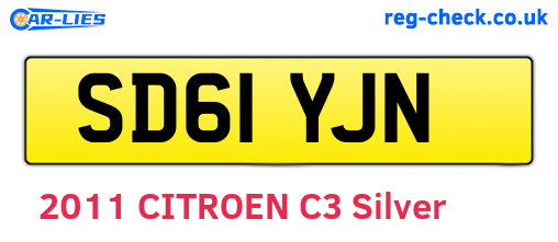 SD61YJN are the vehicle registration plates.