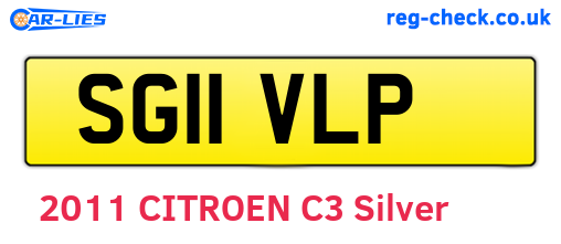SG11VLP are the vehicle registration plates.