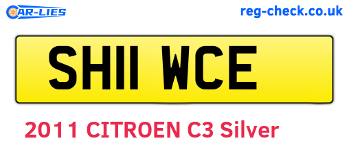 SH11WCE are the vehicle registration plates.