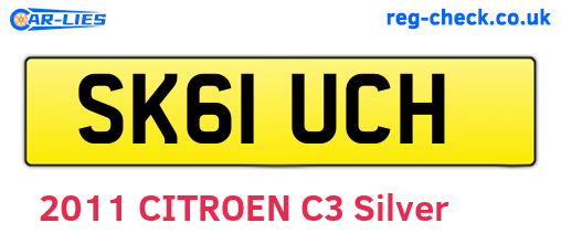SK61UCH are the vehicle registration plates.