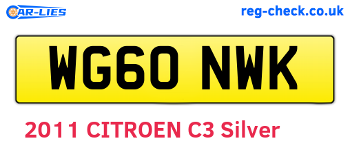 WG60NWK are the vehicle registration plates.