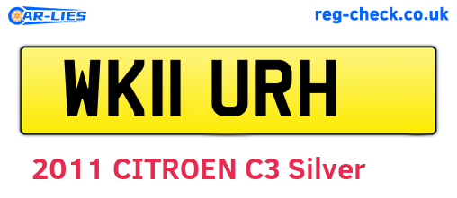 WK11URH are the vehicle registration plates.