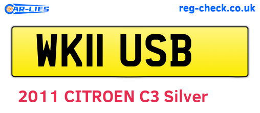 WK11USB are the vehicle registration plates.