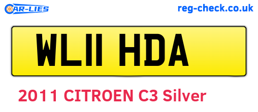 WL11HDA are the vehicle registration plates.