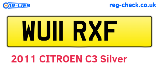 WU11RXF are the vehicle registration plates.