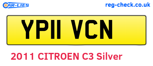 YP11VCN are the vehicle registration plates.