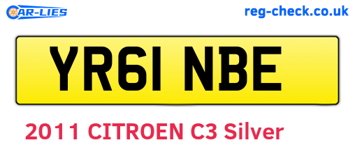 YR61NBE are the vehicle registration plates.