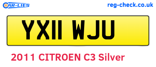 YX11WJU are the vehicle registration plates.