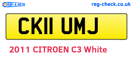 CK11UMJ are the vehicle registration plates.