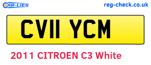 CV11YCM are the vehicle registration plates.