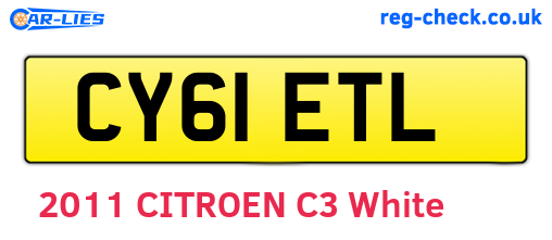 CY61ETL are the vehicle registration plates.