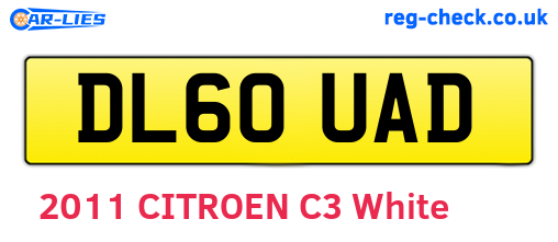 DL60UAD are the vehicle registration plates.