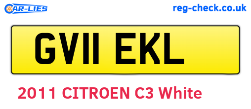 GV11EKL are the vehicle registration plates.