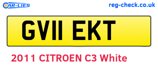 GV11EKT are the vehicle registration plates.
