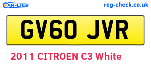 GV60JVR are the vehicle registration plates.