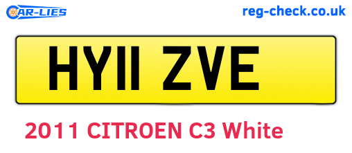 HY11ZVE are the vehicle registration plates.